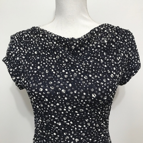 Reiss Amadeus Dress in Navy & White Print - Picture 5 of 9